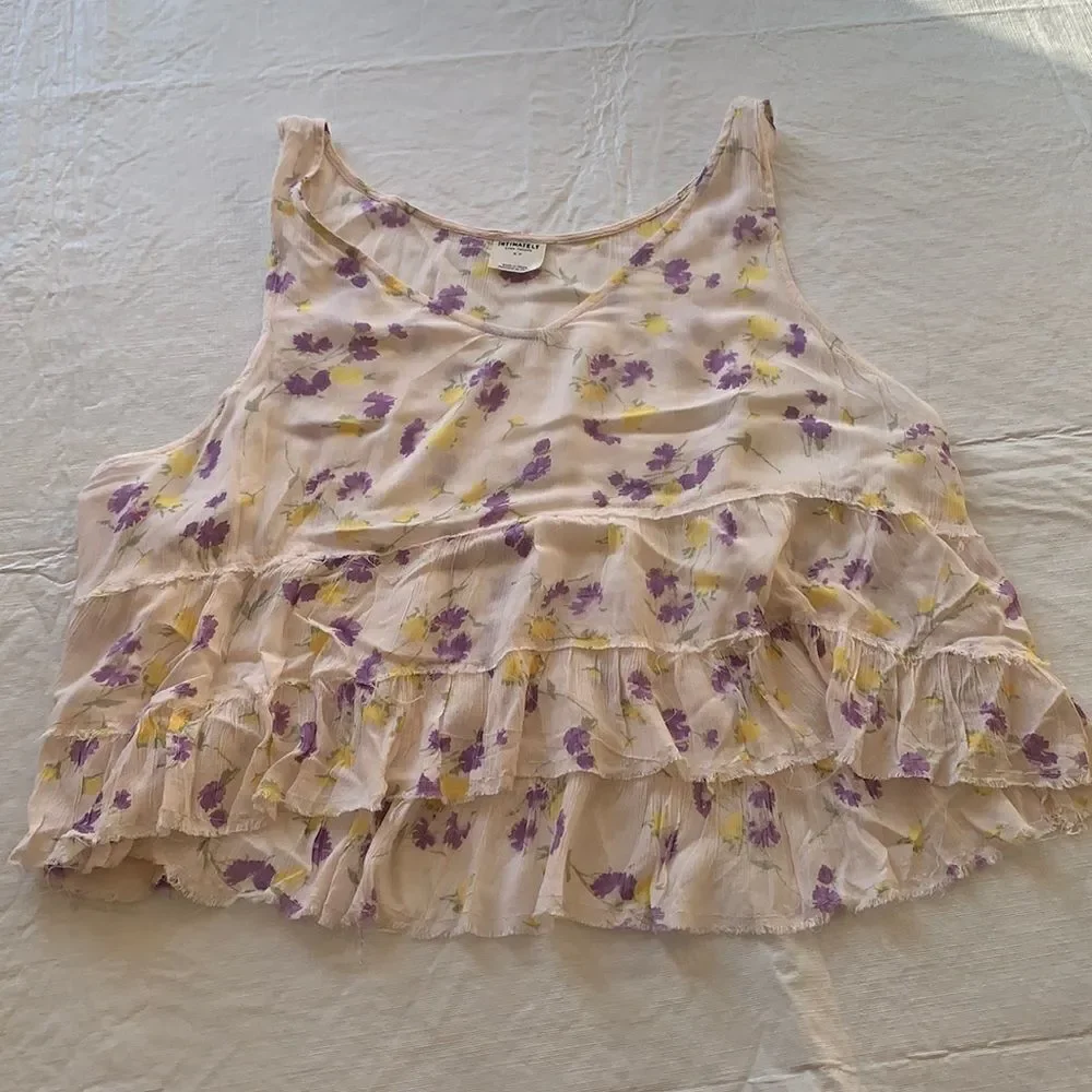 Free People Ruffle Tank